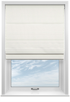 Harris, White Cotton - Roman Blind